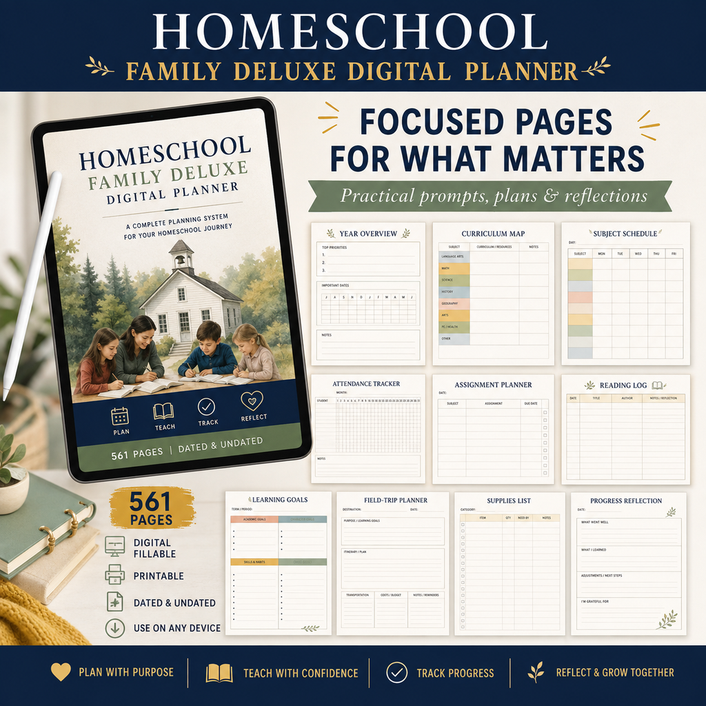Homeschool Family Deluxe Digital Academic Planner listing image 4 of 10