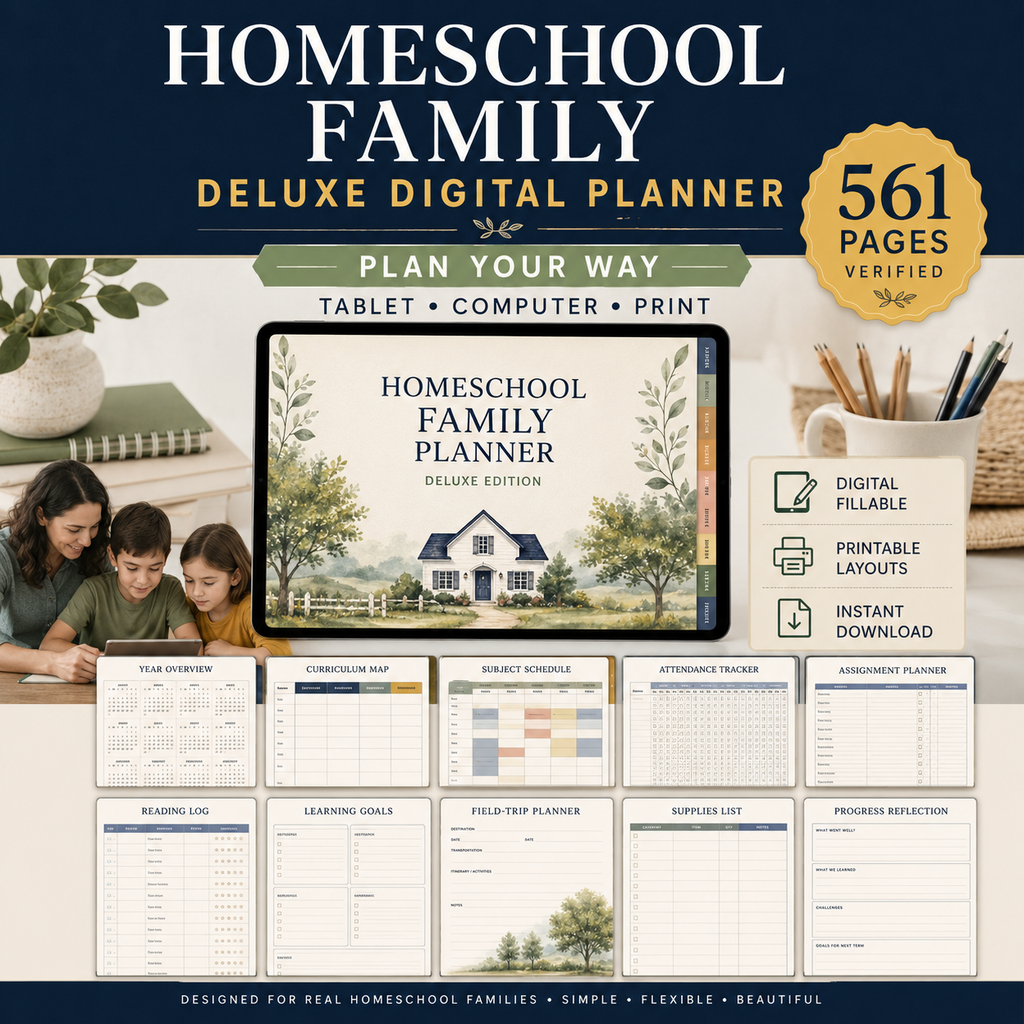 Homeschool Family Deluxe Digital Academic Planner listing image 6 of 10