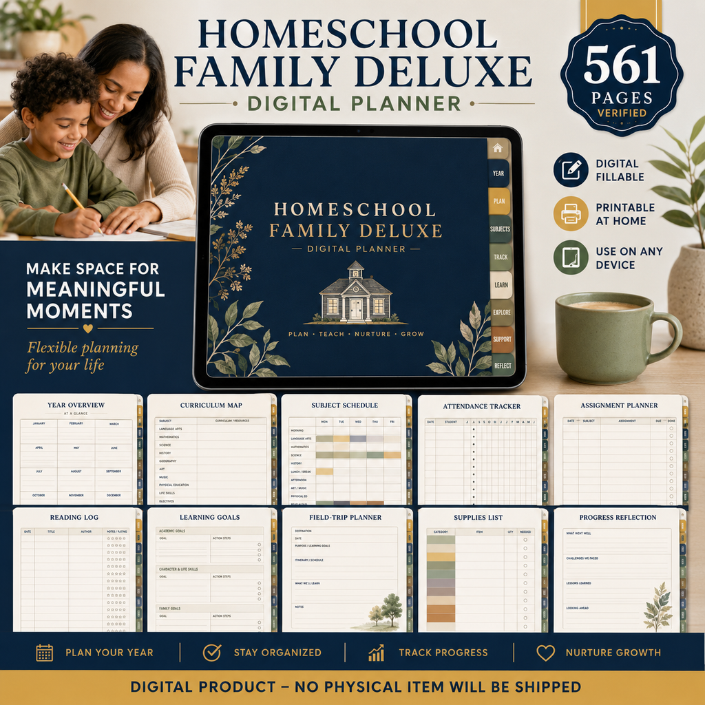 Homeschool Family Deluxe Digital Academic Planner listing image 7 of 10