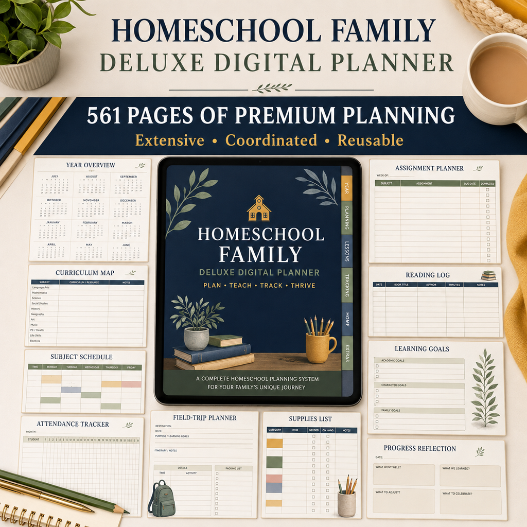 Homeschool Family Deluxe Digital Academic Planner listing image 9 of 10