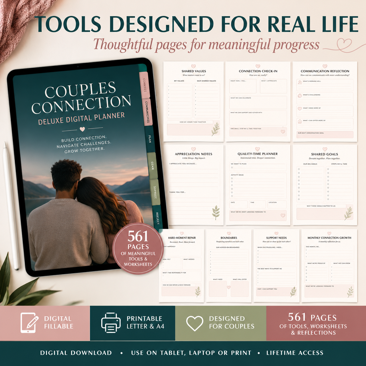 Couples Connection Deluxe Digital Planner and Relationship Bundle listing image 3 of 10