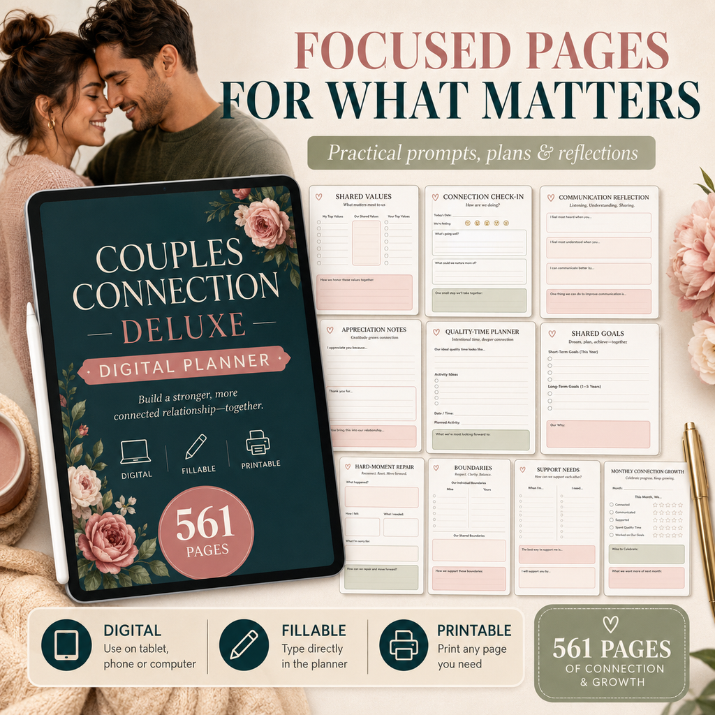 Couples Connection Deluxe Digital Planner and Relationship Bundle listing image 4 of 10