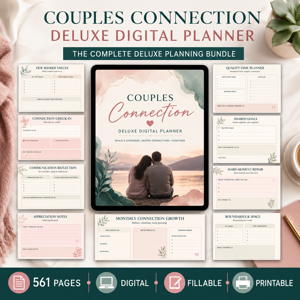 Couples Connection Deluxe Digital Planner and Relationship Bundle listing image 8 of 10