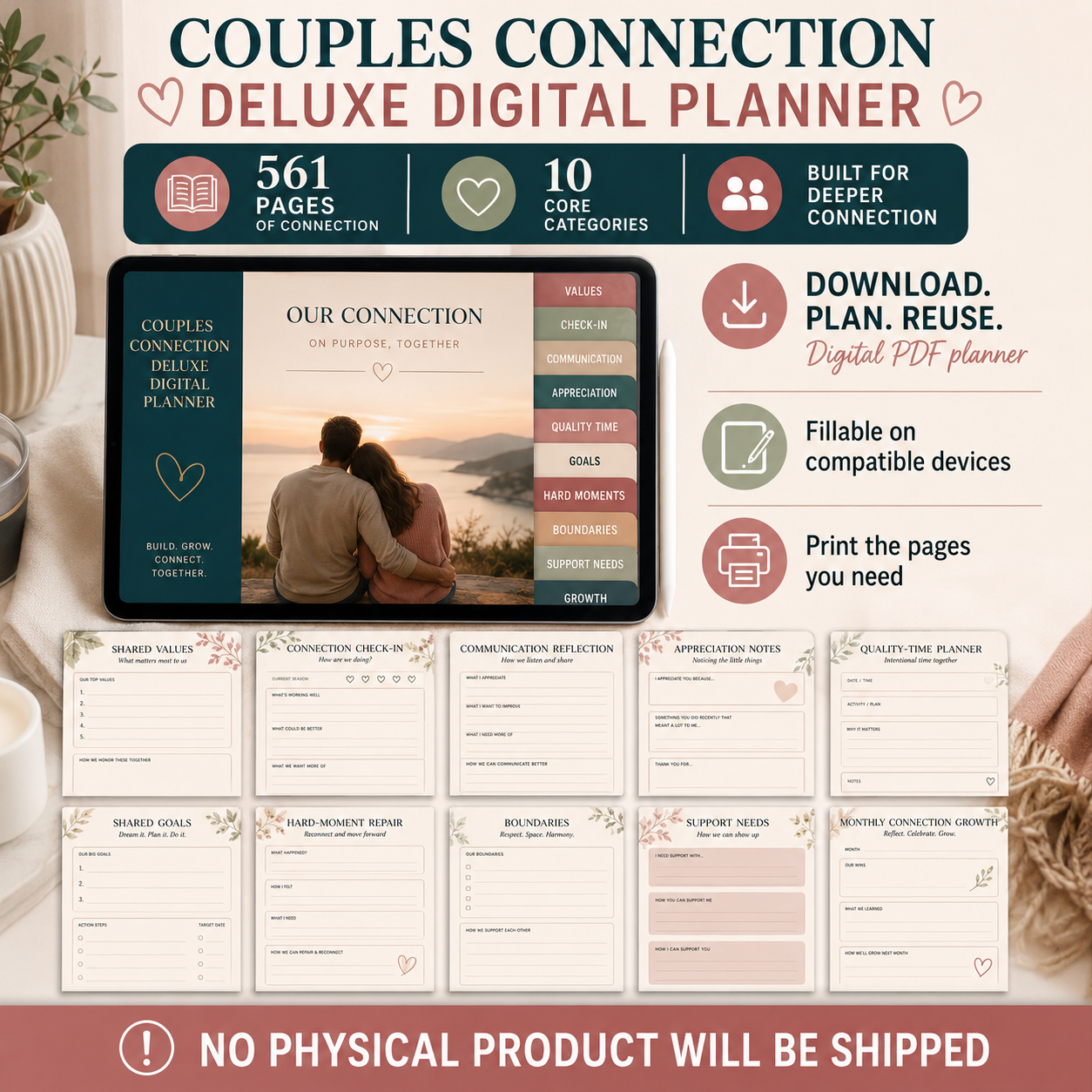 Couples Connection Deluxe Digital Planner and Relationship Bundle listing image 10 of 10