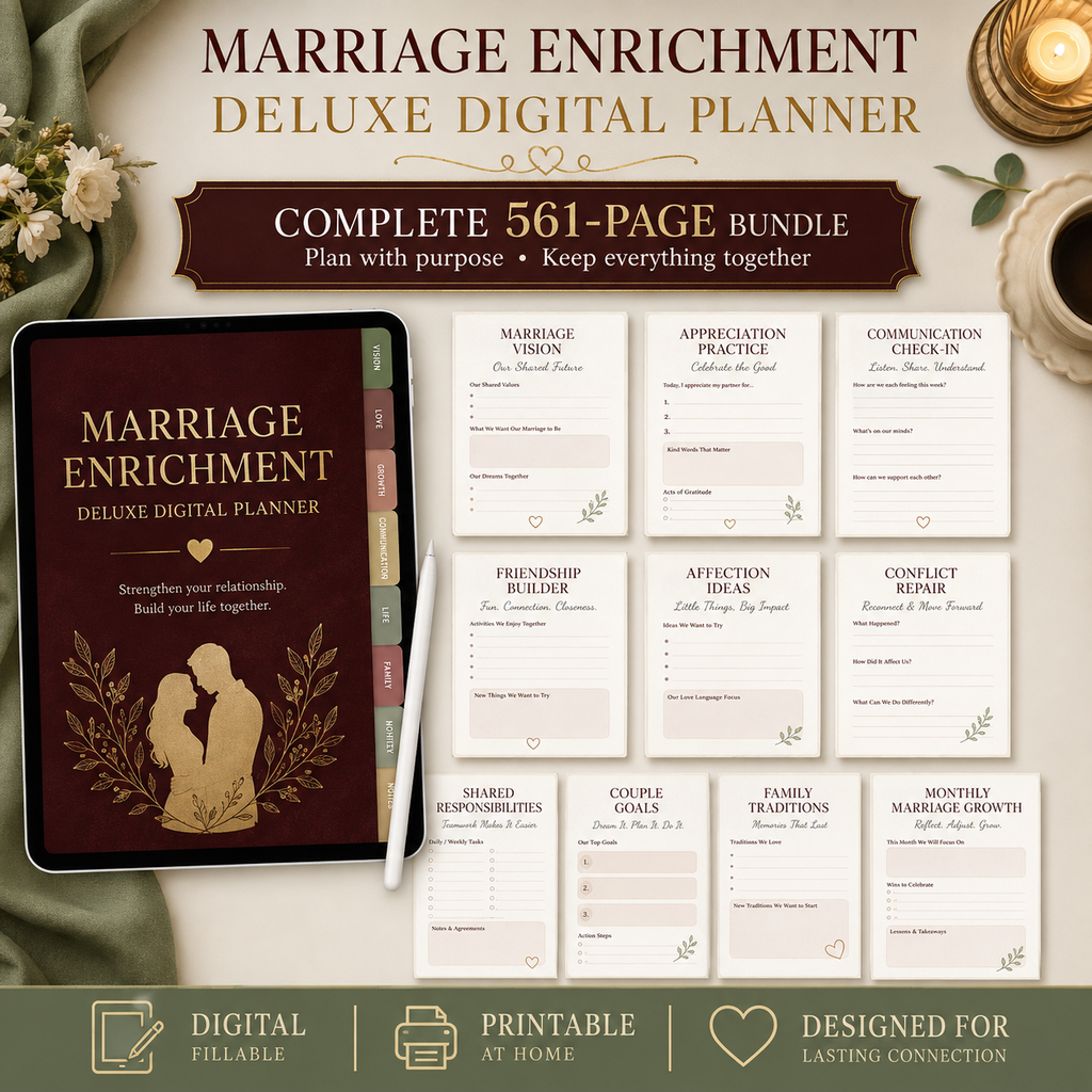 Marriage Enrichment Deluxe Digital Planner and Workbook listing image 2 of 10
