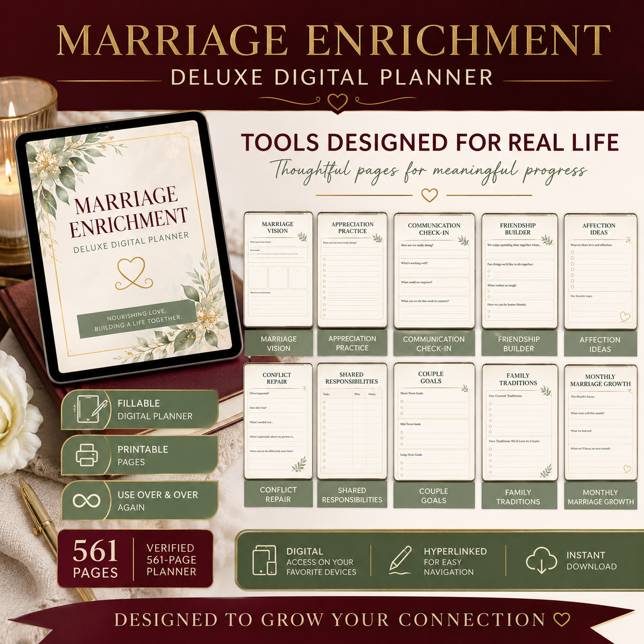 Marriage Enrichment Deluxe Digital Planner and Workbook listing image 3 of 10