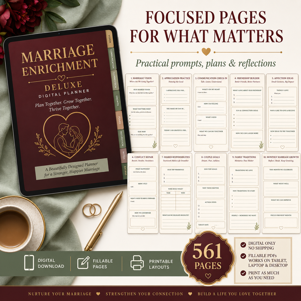 Marriage Enrichment Deluxe Digital Planner and Workbook listing image 4 of 10