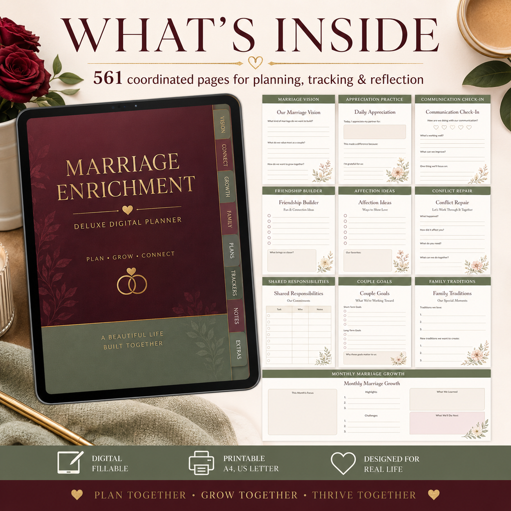 Marriage Enrichment Deluxe Digital Planner and Workbook listing image 5 of 10