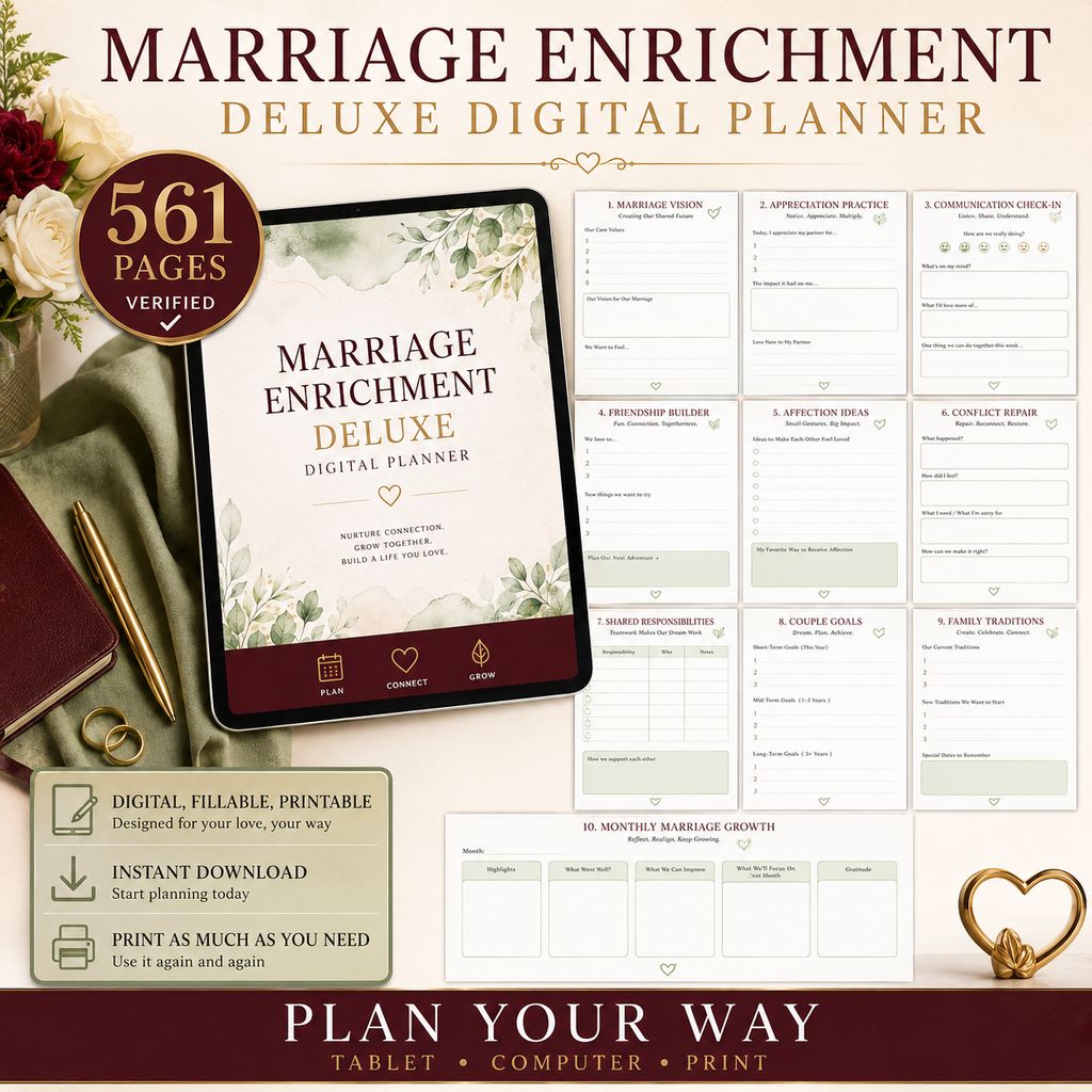 Marriage Enrichment Deluxe Digital Planner and Workbook listing image 6 of 10