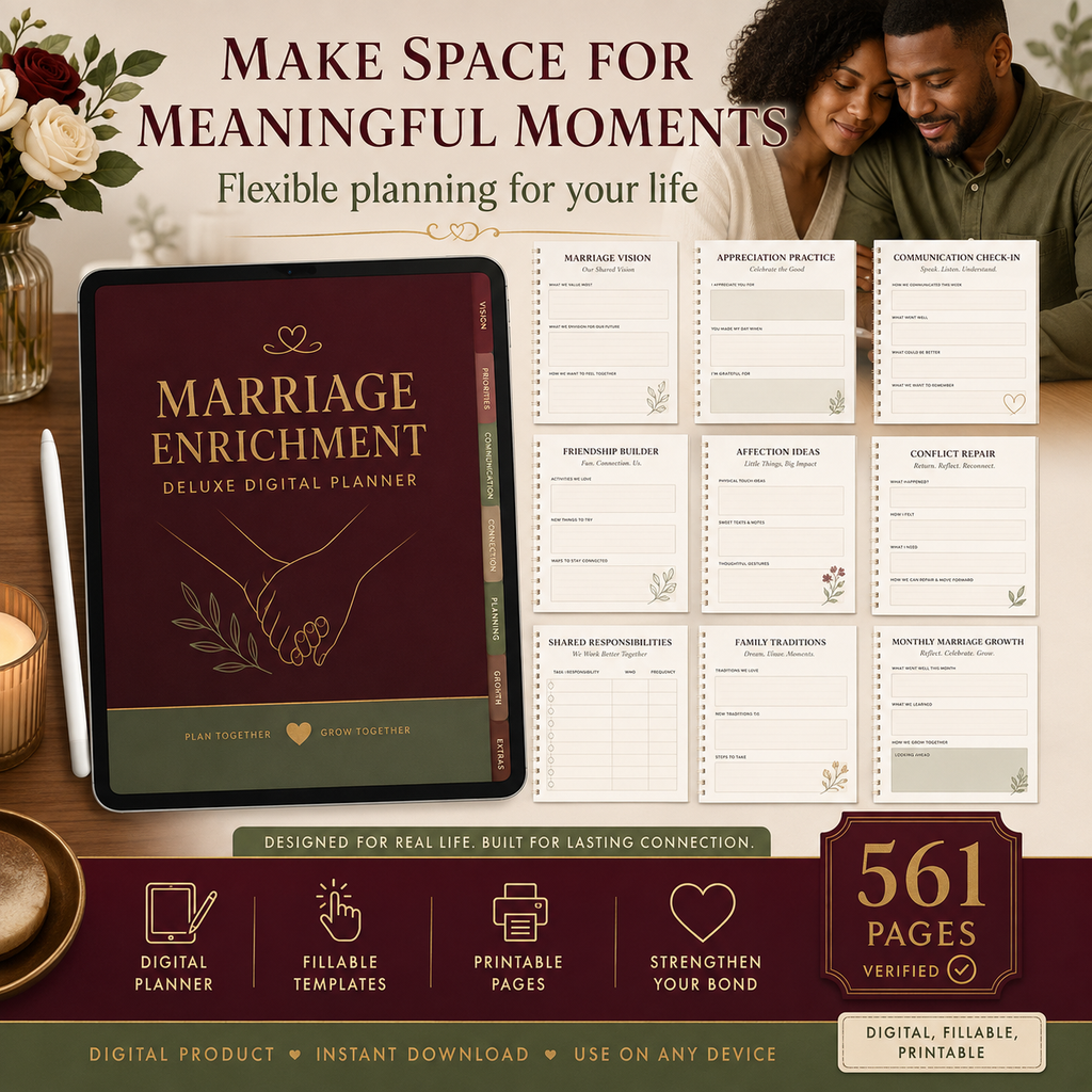 Marriage Enrichment Deluxe Digital Planner and Workbook listing image 7 of 10