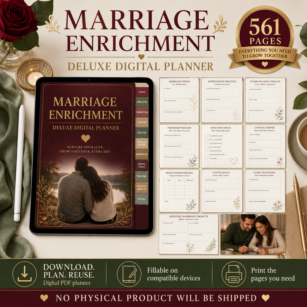 Marriage Enrichment Deluxe Digital Planner and Workbook listing image 10 of 10