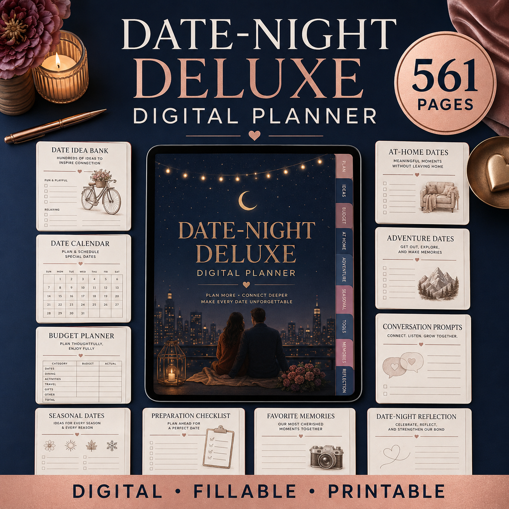 Date-Night Deluxe Digital Planner and Memory Bundle listing image 1 of 10