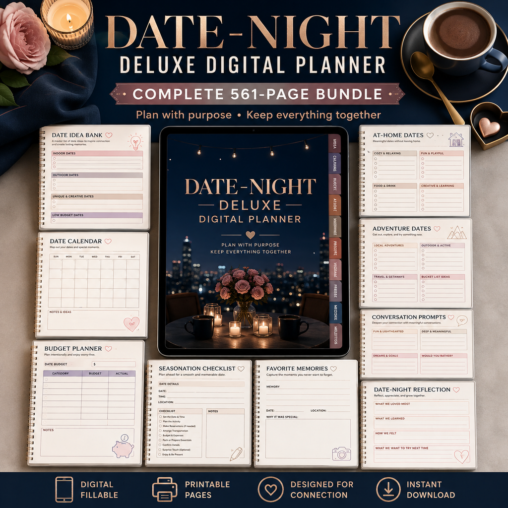 Date-Night Deluxe Digital Planner and Memory Bundle listing image 2 of 10