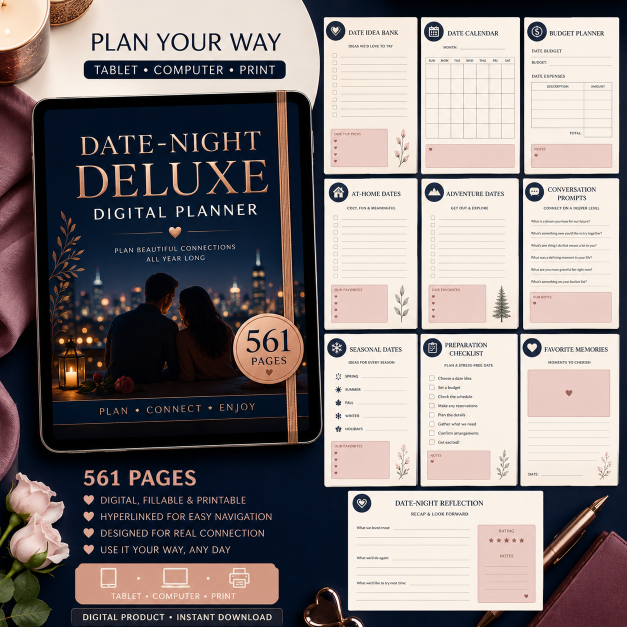 Date-Night Deluxe Digital Planner and Memory Bundle listing image 6 of 10