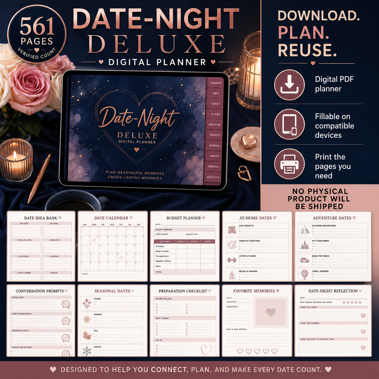 Date-Night Deluxe Digital Planner and Memory Bundle listing image 10 of 10