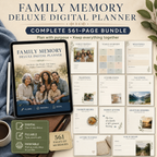 Family Memory Deluxe Digital Planner and Keepsake Book listing image 2 of 10