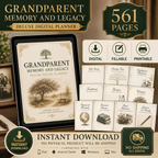 Grandparent Memory and Legacy Deluxe Digital Planner listing image 1 of 10