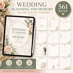Wedding Planning and Memory Deluxe Digital Planner listing image 1 of 10