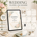 Wedding Planning and Memory Deluxe Digital Planner listing image 8 of 10