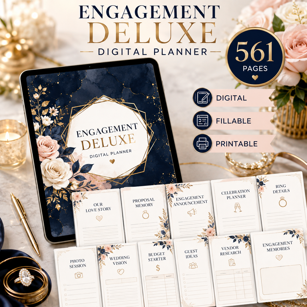 Engagement Deluxe Digital Planner and Memory Book — listing image 01
