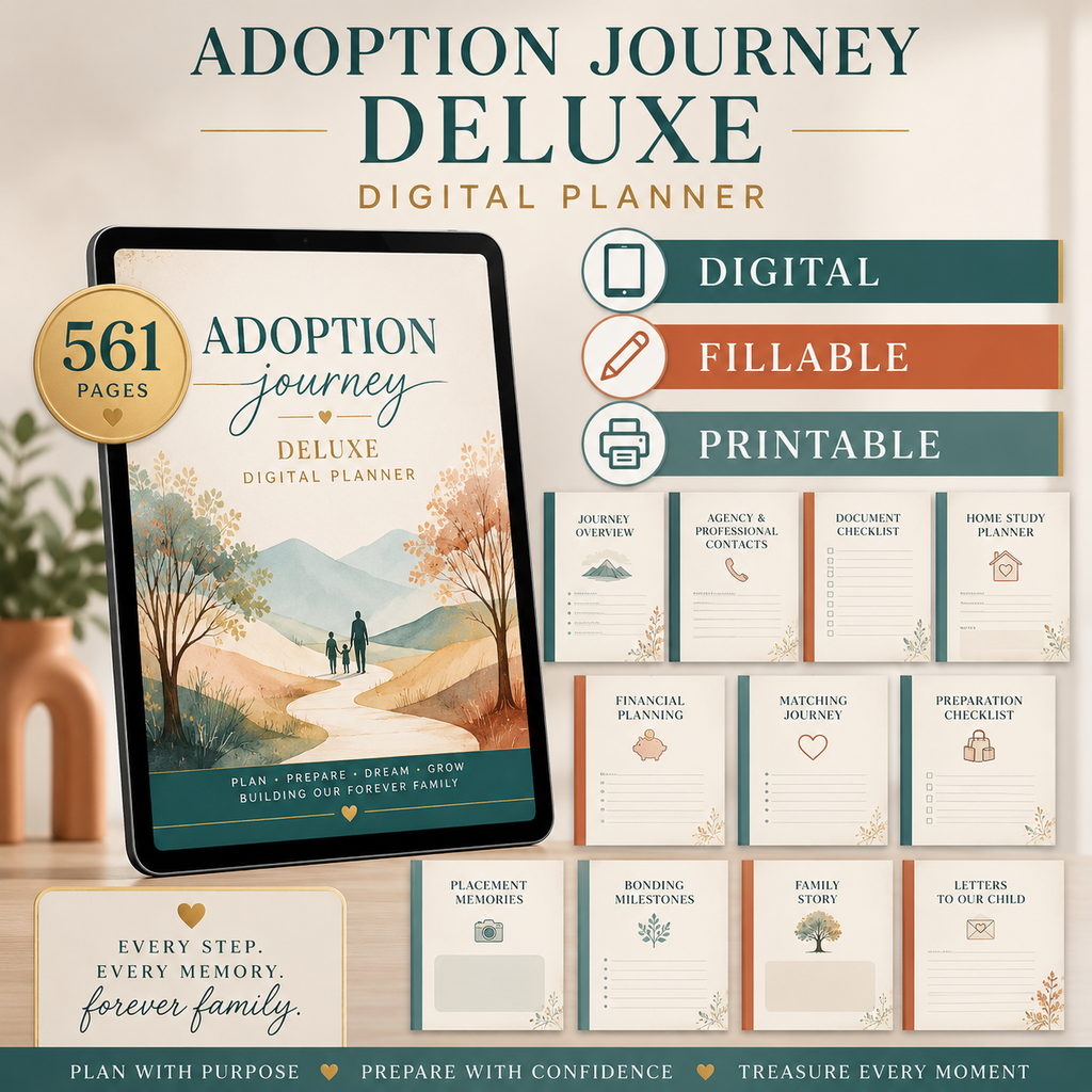 Adoption Journey Deluxe Digital Planner and Memory Keepsake — listing image 03
