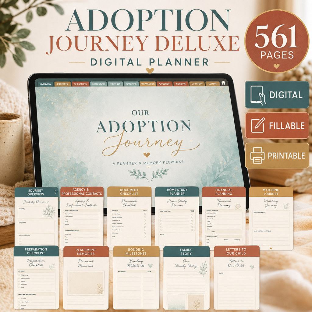 Adoption Journey Deluxe Digital Planner and Memory Keepsake — listing image 04