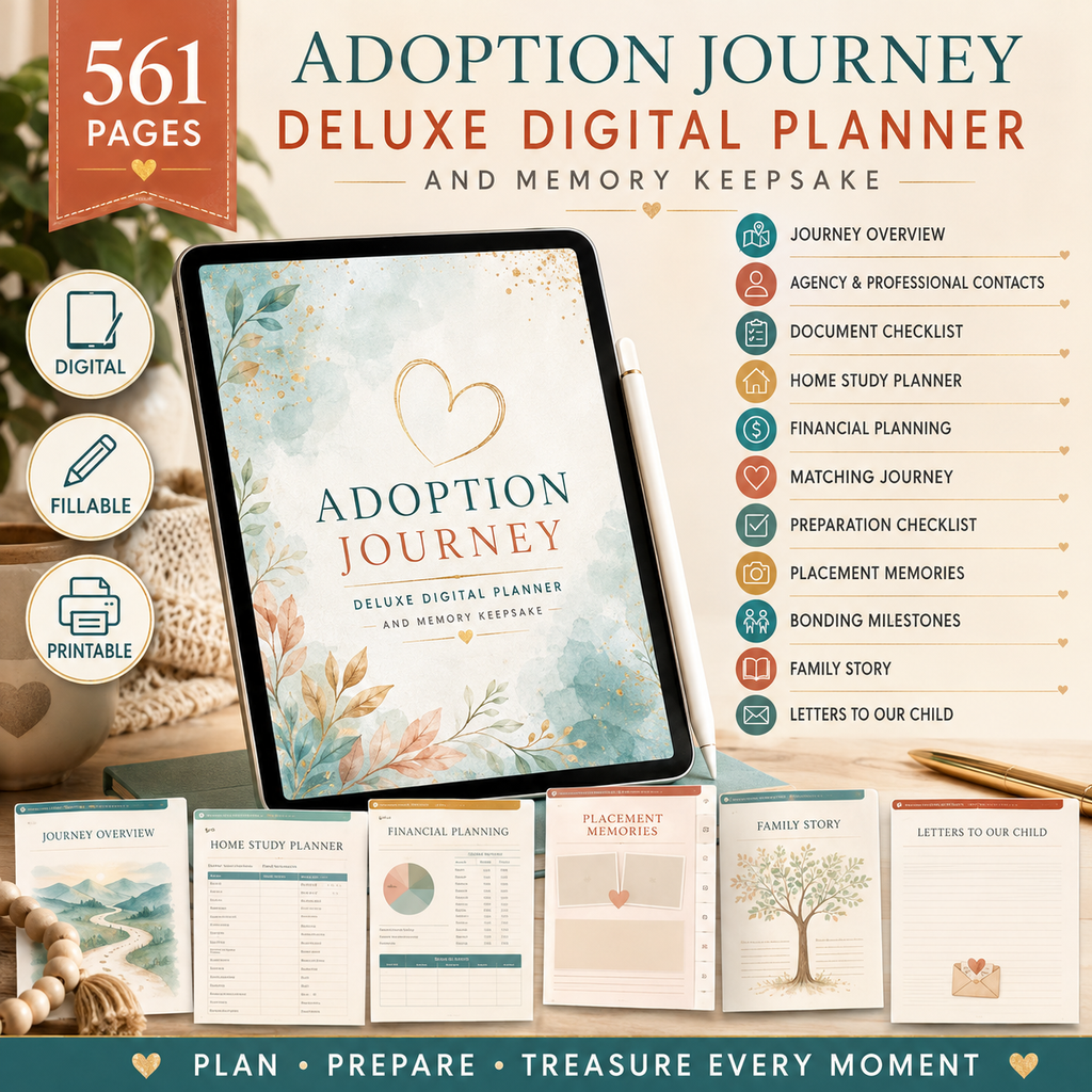 Adoption Journey Deluxe Digital Planner and Memory Keepsake — listing image 05