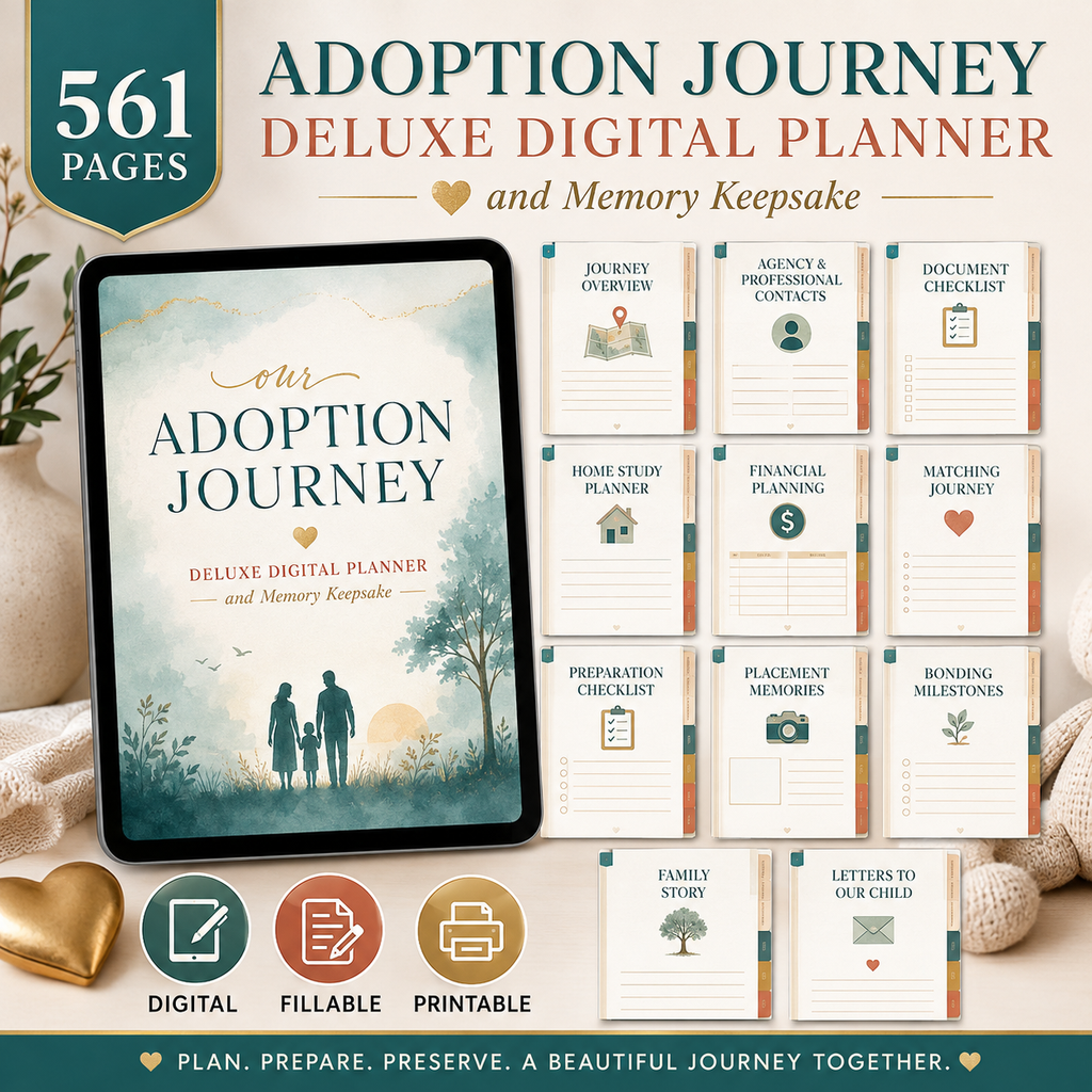 Adoption Journey Deluxe Digital Planner and Memory Keepsake — listing image 06