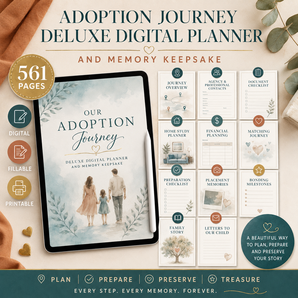 Adoption Journey Deluxe Digital Planner and Memory Keepsake — listing image 08