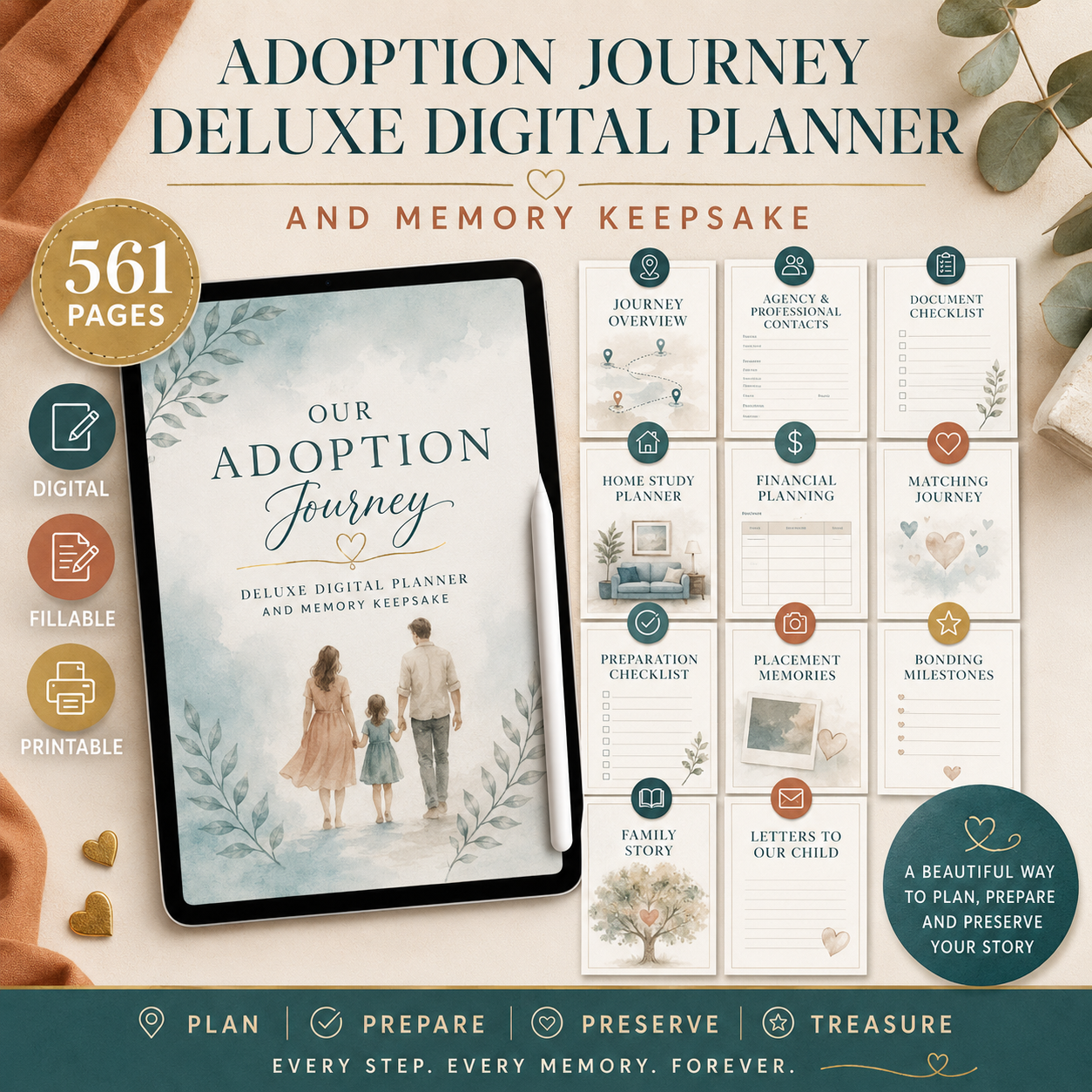 Adoption Journey Deluxe Digital Planner and Memory Keepsake — listing image 08