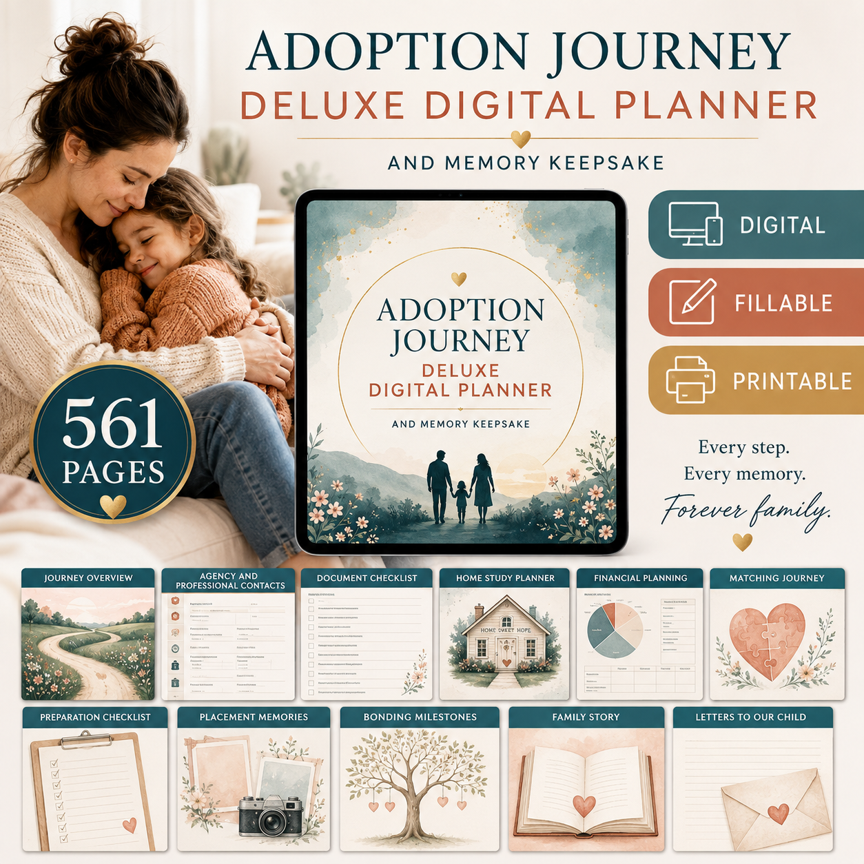 Adoption Journey Deluxe Digital Planner and Memory Keepsake — listing image 10