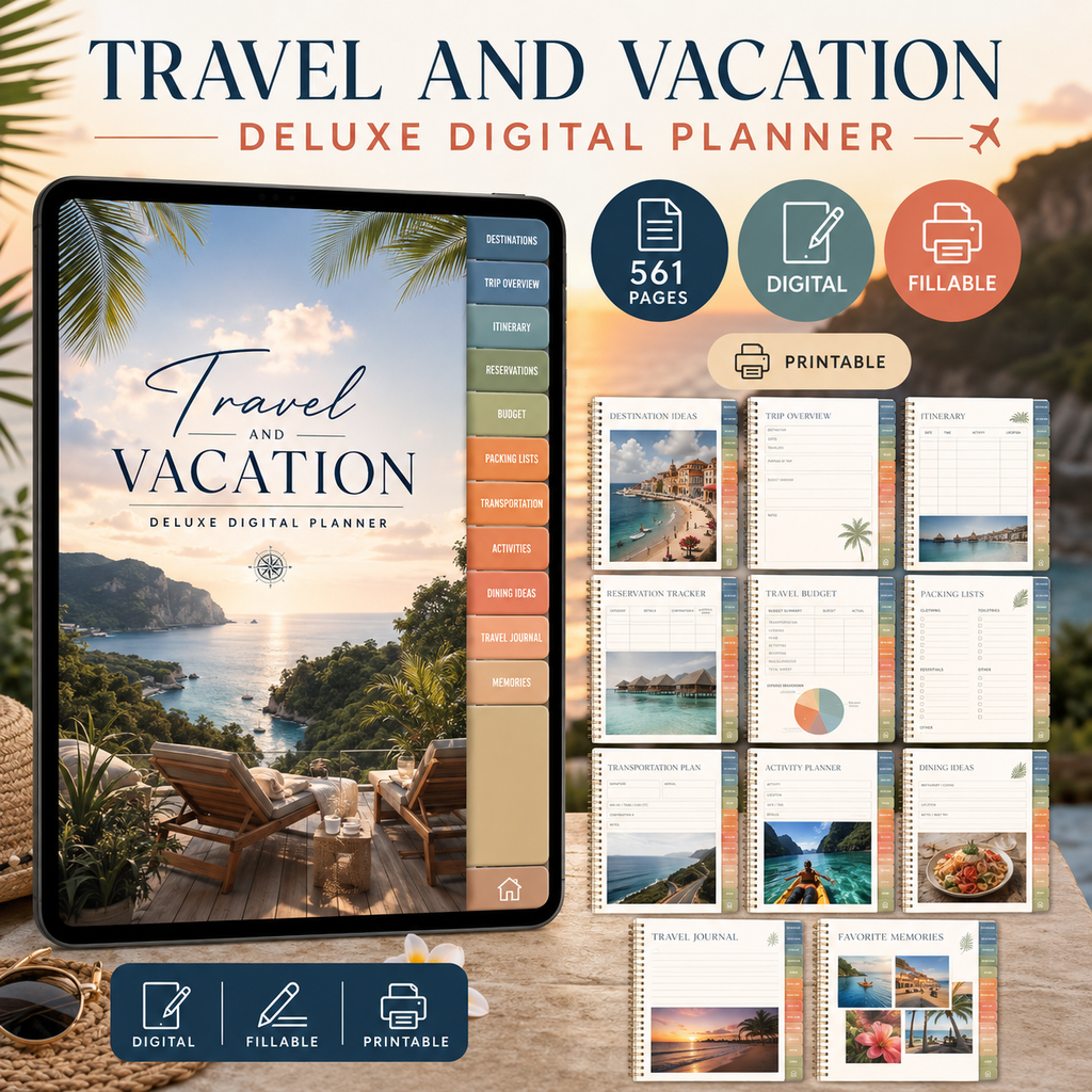 Travel and Vacation Deluxe Digital Planner — listing image 04