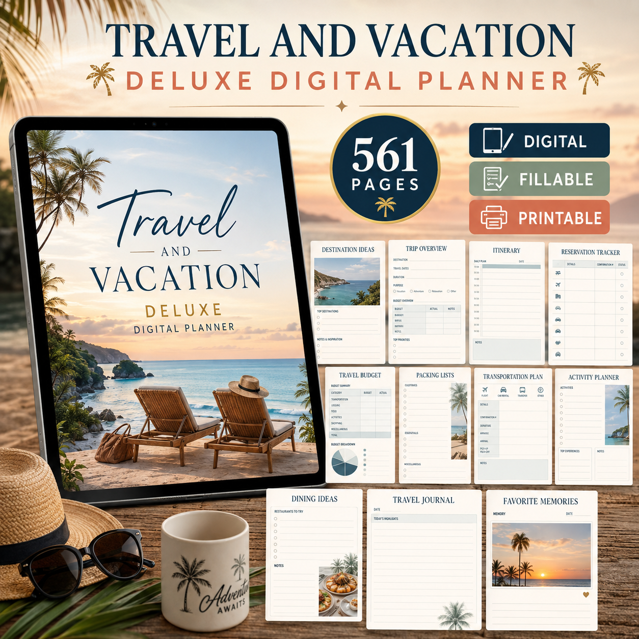 Travel and Vacation Deluxe Digital Planner — listing image 10