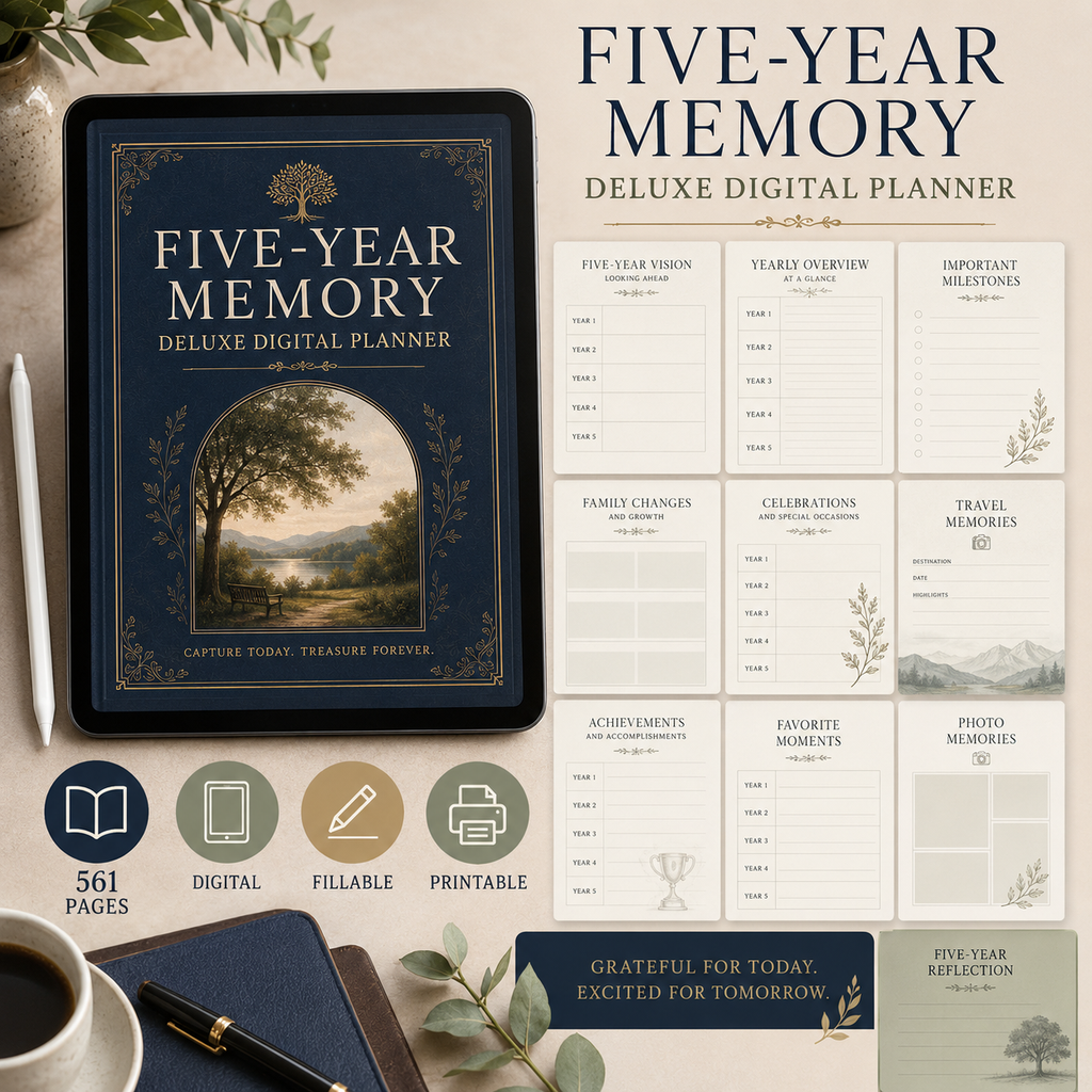 Five-Year Memory Deluxe Digital Planner and Keepsake — listing image 05