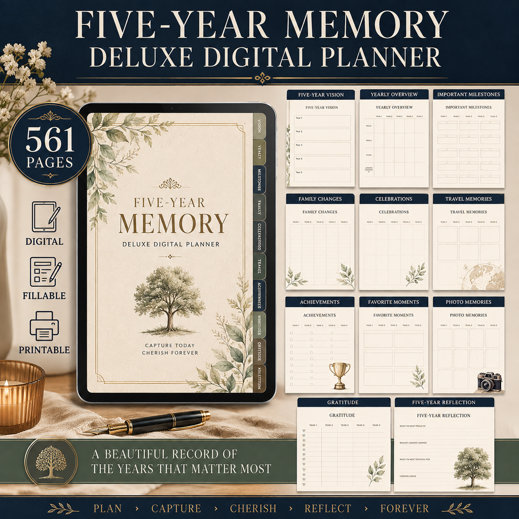 Five-Year Memory Deluxe Digital Planner and Keepsake — listing image 08