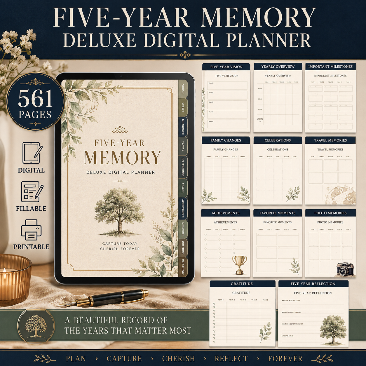 Five-Year Memory Deluxe Digital Planner and Keepsake — listing image 08