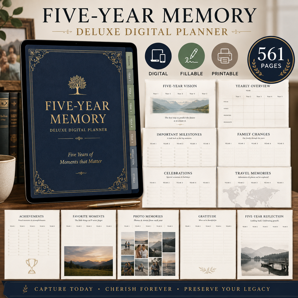 Five-Year Memory Deluxe Digital Planner and Keepsake — listing image 10
