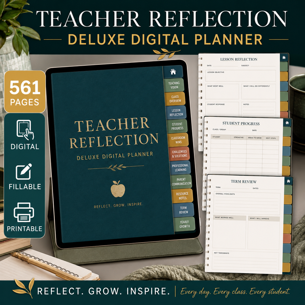 Teacher Reflection Deluxe Digital Planner — listing image 04