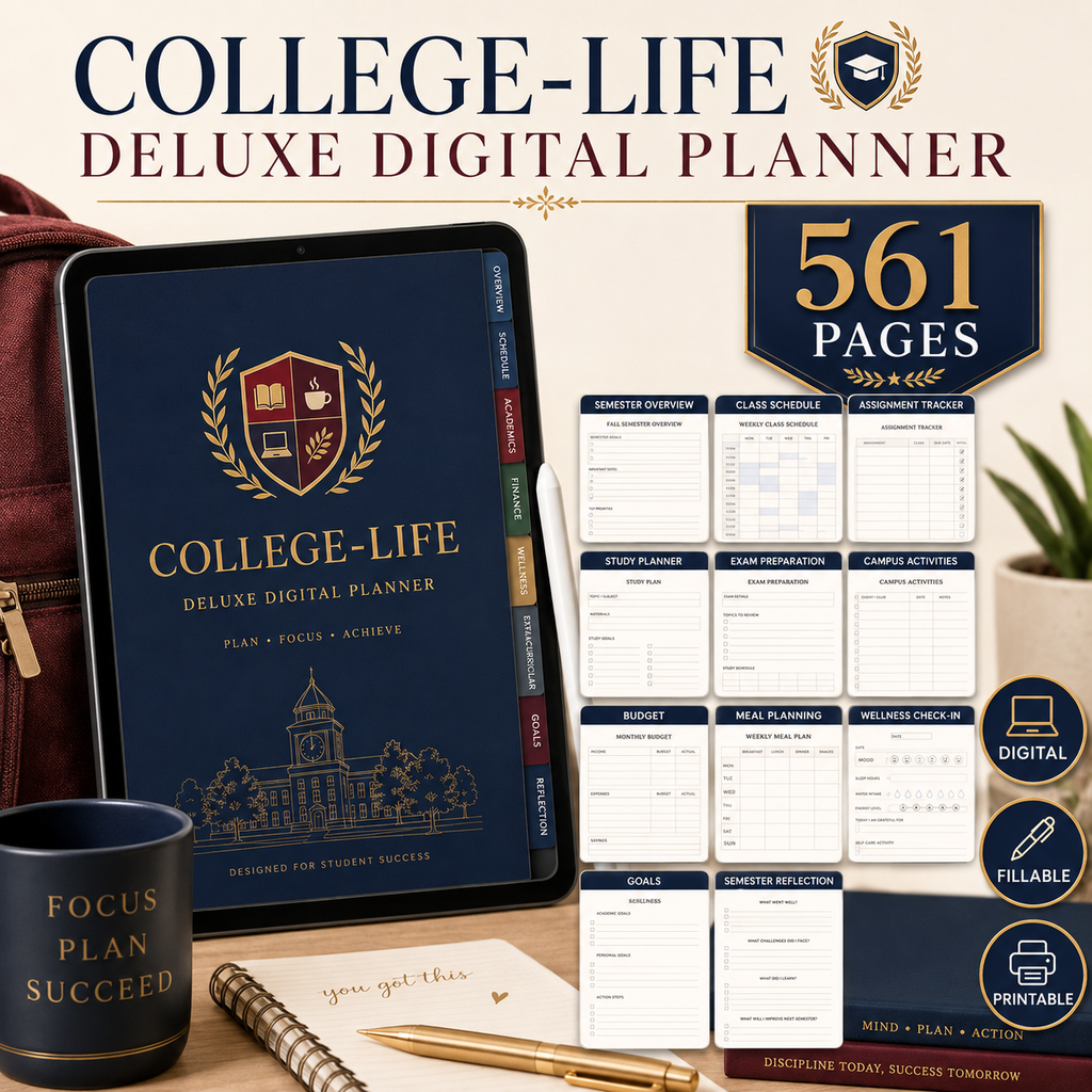 College-Life Deluxe Digital Academic Planner — listing image 01