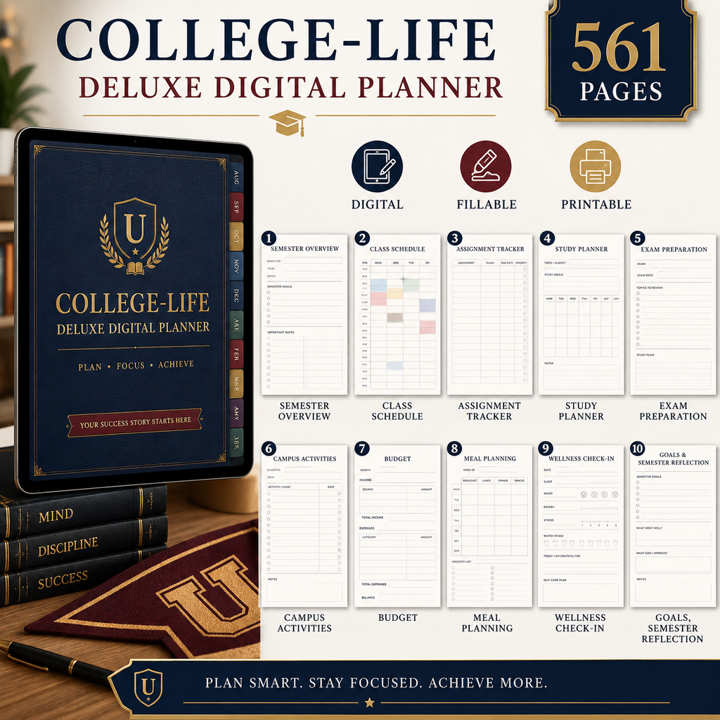 College-Life Deluxe Digital Academic Planner — listing image 02