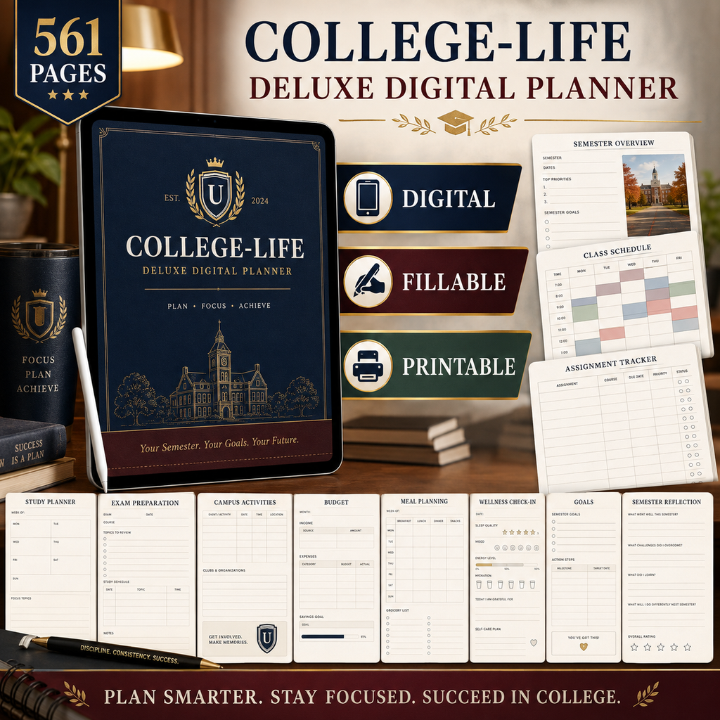 College-Life Deluxe Digital Academic Planner — listing image 03
