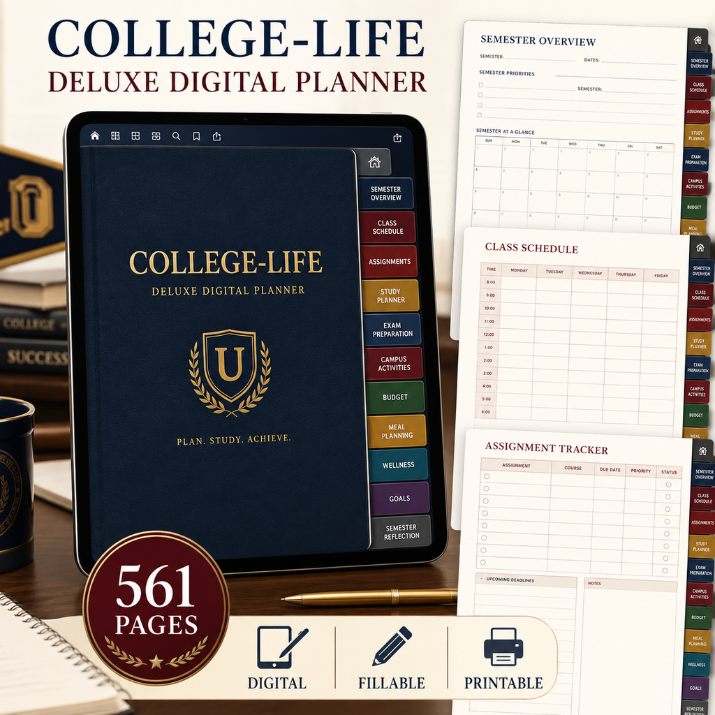 College-Life Deluxe Digital Academic Planner — listing image 04