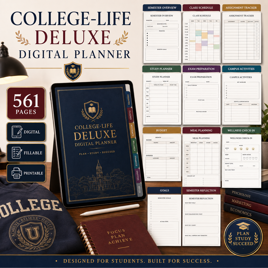 College-Life Deluxe Digital Academic Planner — listing image 05