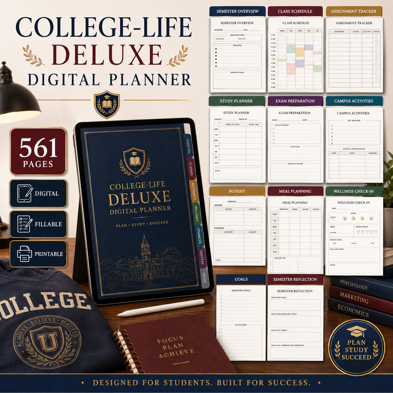 College-Life Deluxe Digital Academic Planner — listing image 05