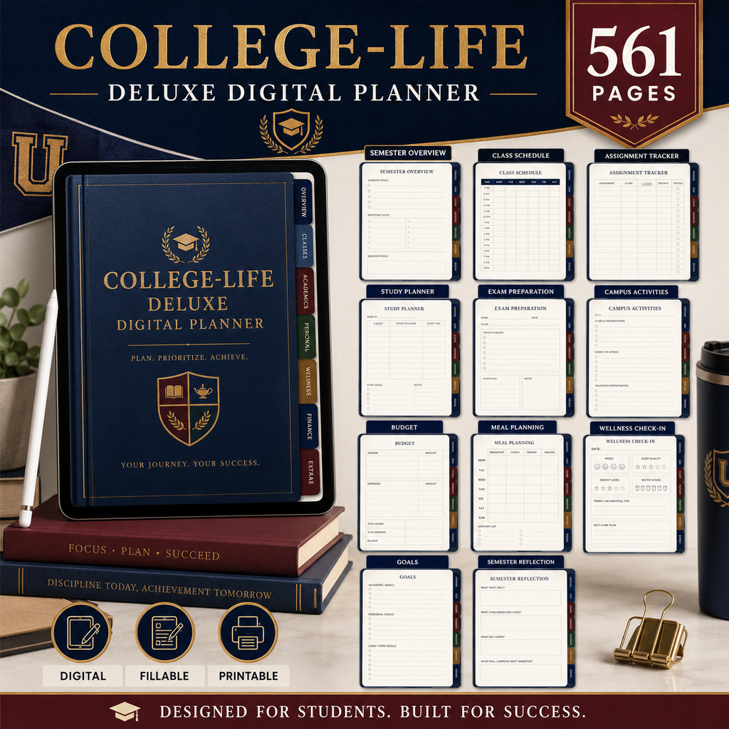 College-Life Deluxe Digital Academic Planner — listing image 06
