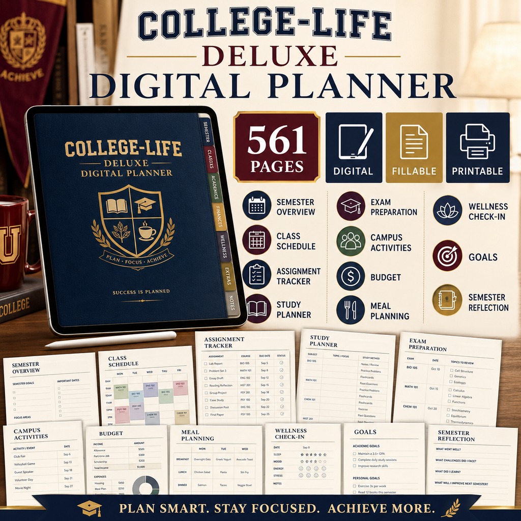 College-Life Deluxe Digital Academic Planner — listing image 07