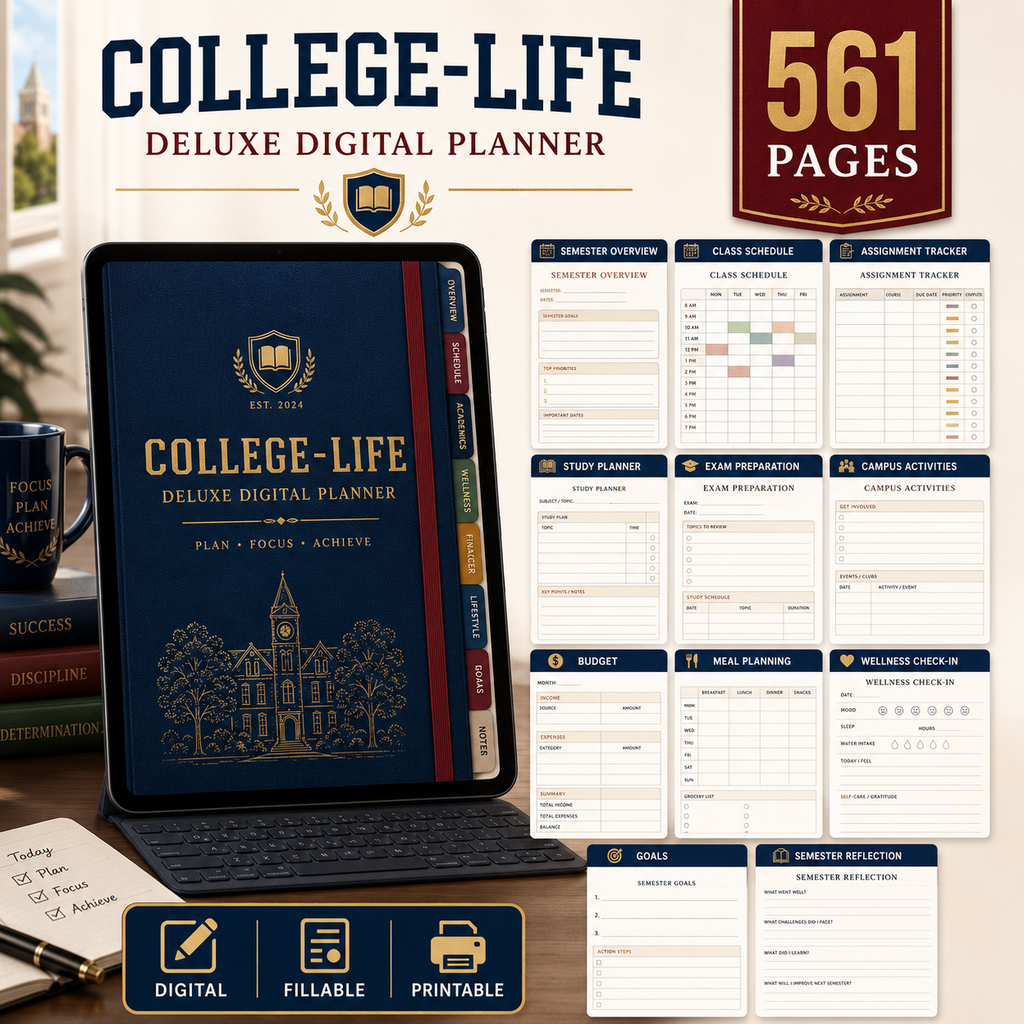 College-Life Deluxe Digital Academic Planner — listing image 08