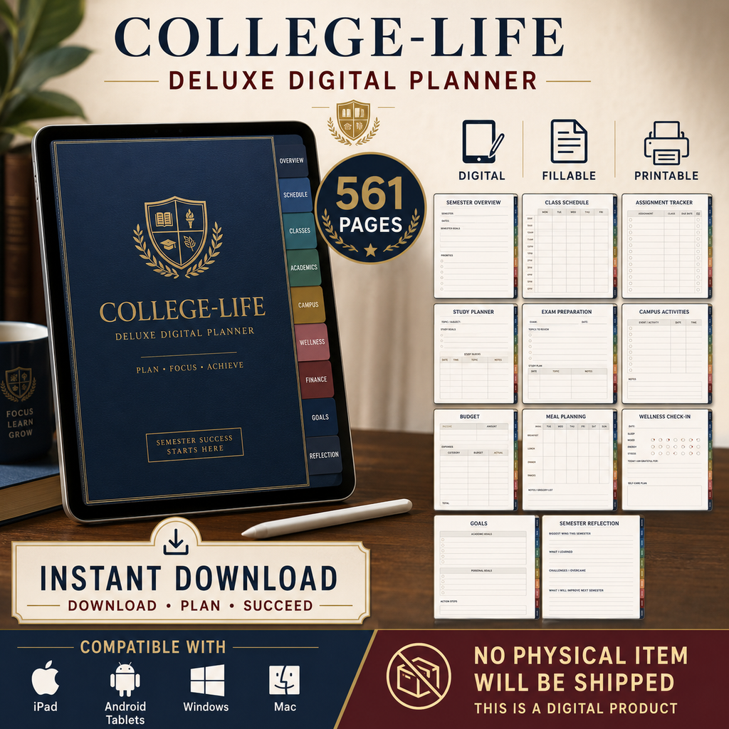 College-Life Deluxe Digital Academic Planner — listing image 09
