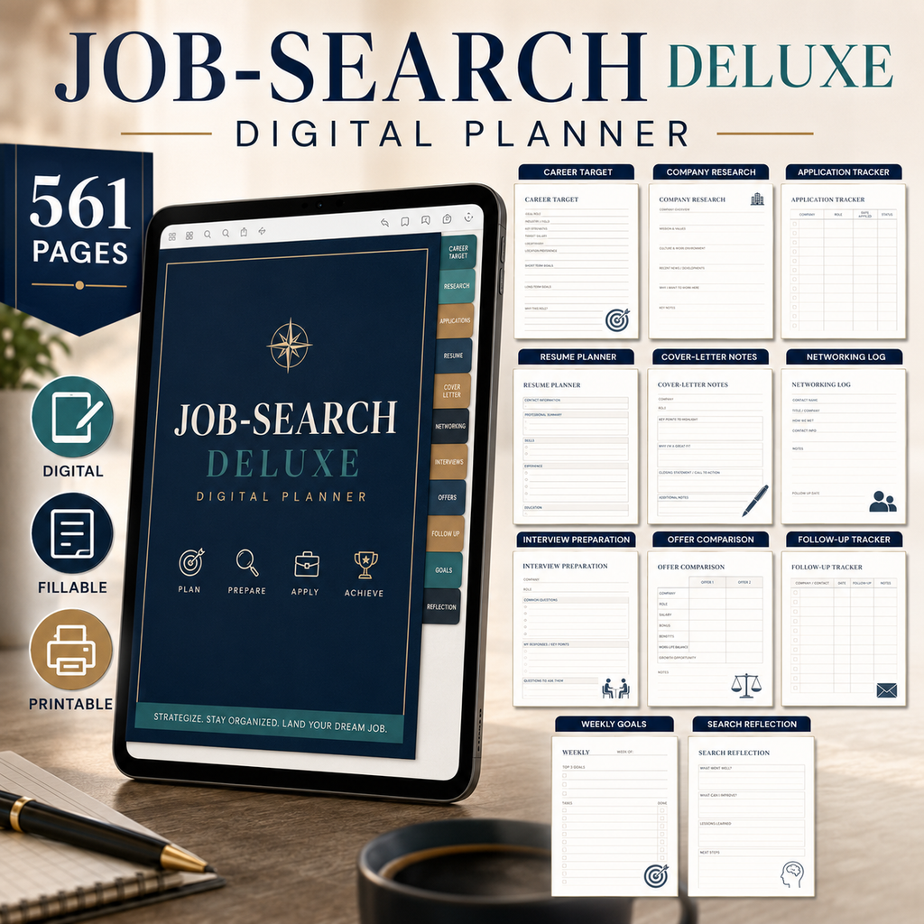 Job-Search Deluxe Digital Planner and Application Tracker — listing image 04