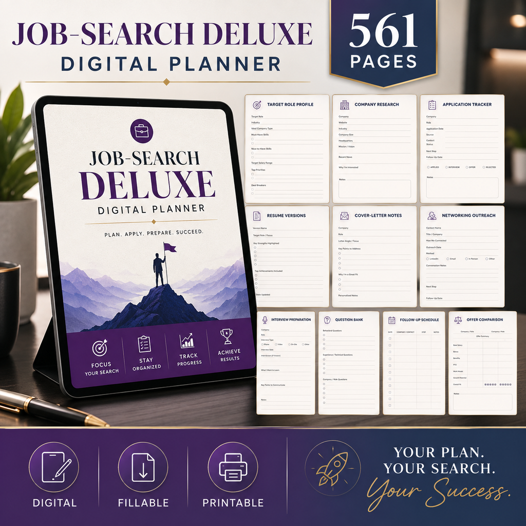 Job-Search Deluxe Digital Planner and Application Tracker — listing image 10